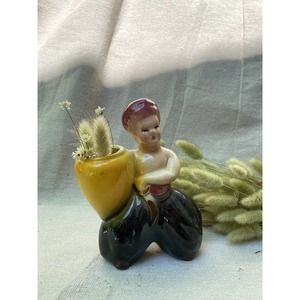 Vintage 1940s Arabian Nights planter figure vase Genie